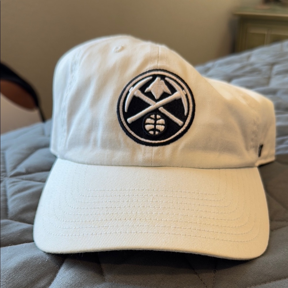 Denver White Cap with Black Logo